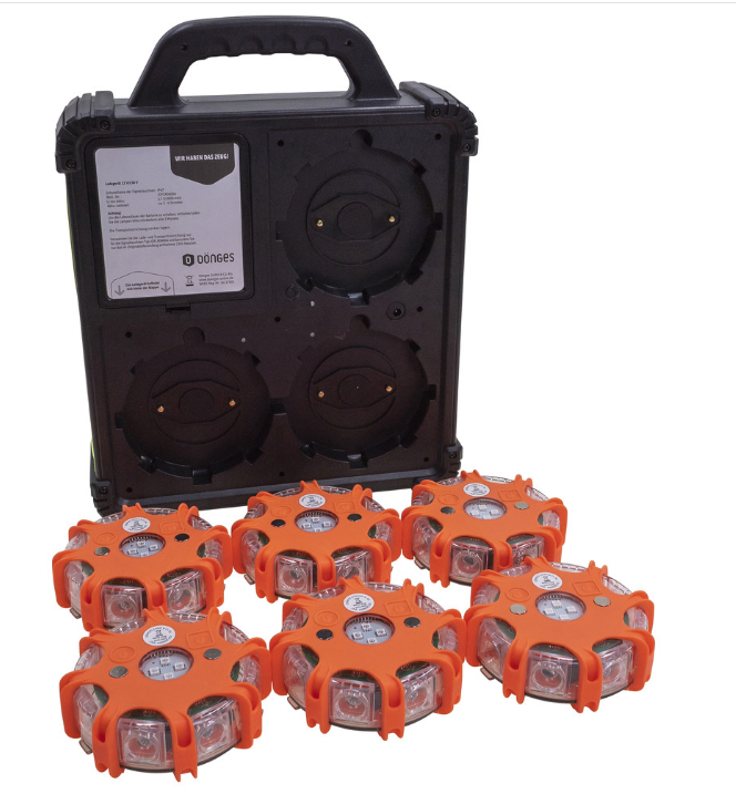 Dönges LED Signalleuchten-Set SyncFlare, orange, wechselbar gelb/blau/grün - GS Brandschutz