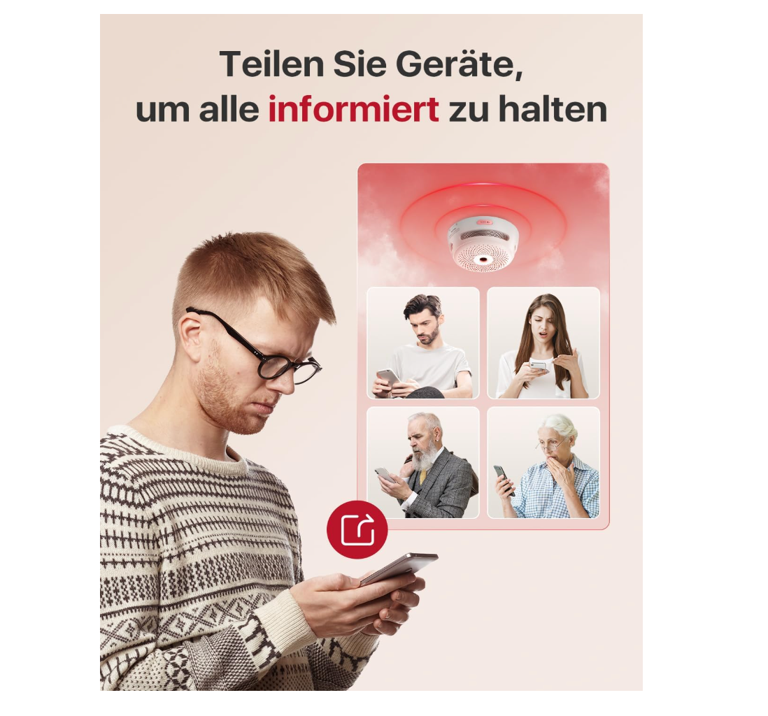 X-Sense Smart Rauchmelder Set 6 Stück XS01-M mit SBS50 Basisstation, TÜV-Zertifiziert - GS Brandschutz