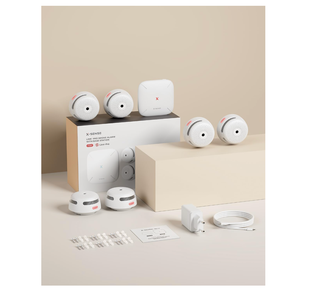 X-Sense Smart Rauchmelder Set 6 Stück XS01-M mit SBS50 Basisstation, TÜV-Zertifiziert - GS Brandschutz