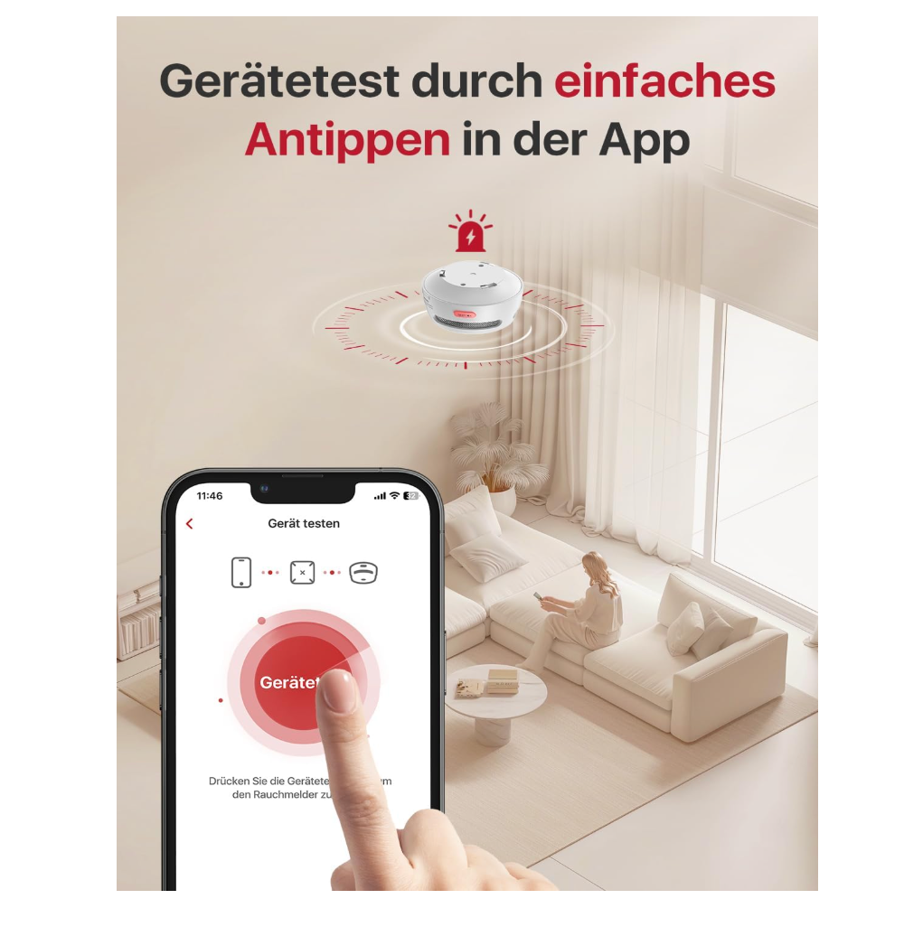 X-Sense Smart Rauchmelder XS01-M, vernetzter Mini Rauchmelder - GS Brandschutz