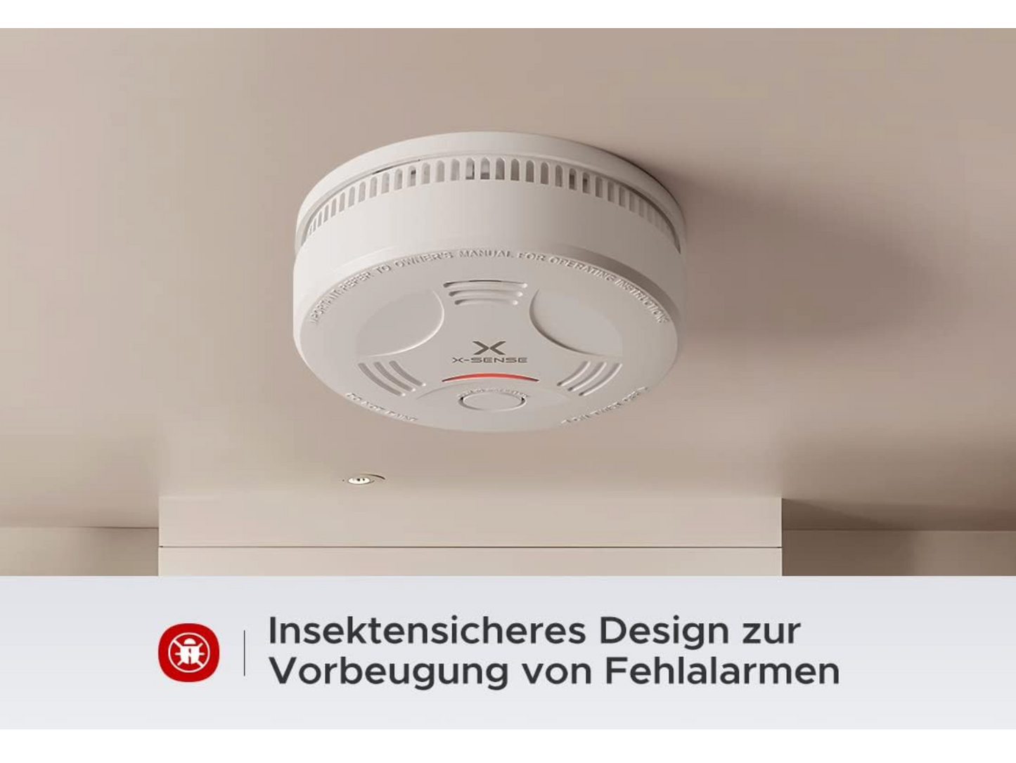 X-Sense Rauchmelder SD11, 10 Jahre Batterie, Feuermelder TÜV Zertifiziert, Rauchwarnmelder mit Stummschaltung und Selbsttest Funktion - GS Brandschutz