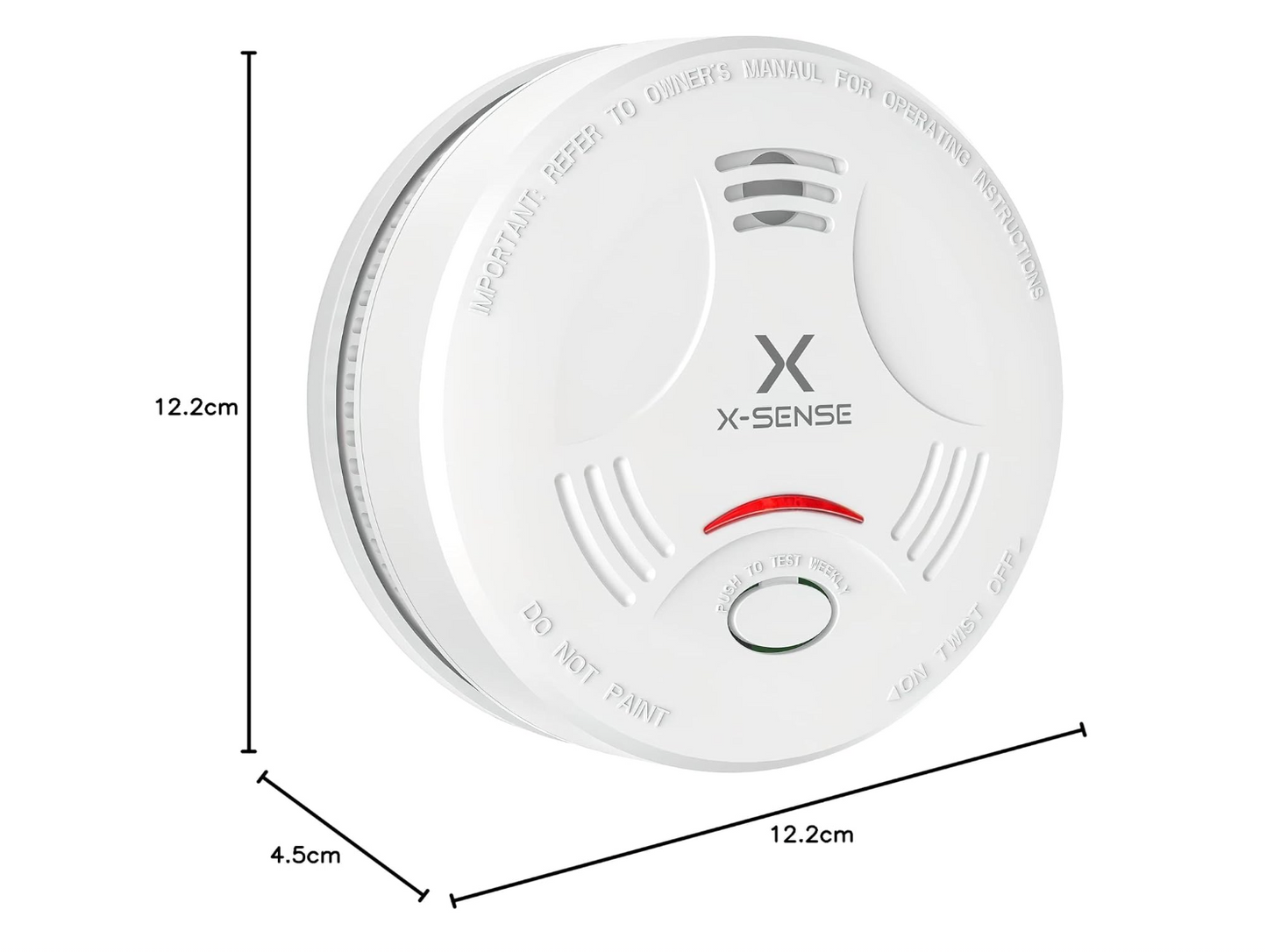 X-Sense Rauchmelder SD11, 10 Jahre Batterie, Feuermelder TÜV Zertifiziert, Rauchwarnmelder mit Stummschaltung und Selbsttest Funktion - GS Brandschutz