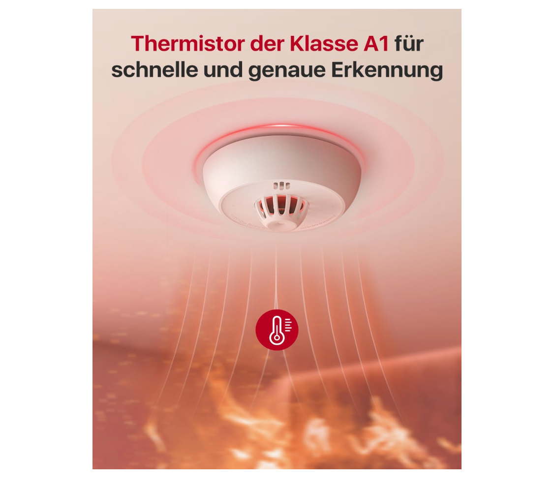 X-Sense XH02-M, Intelligenter WLAN-Hitzewarnmelder mit App-Anbindung und Funkvernetzung