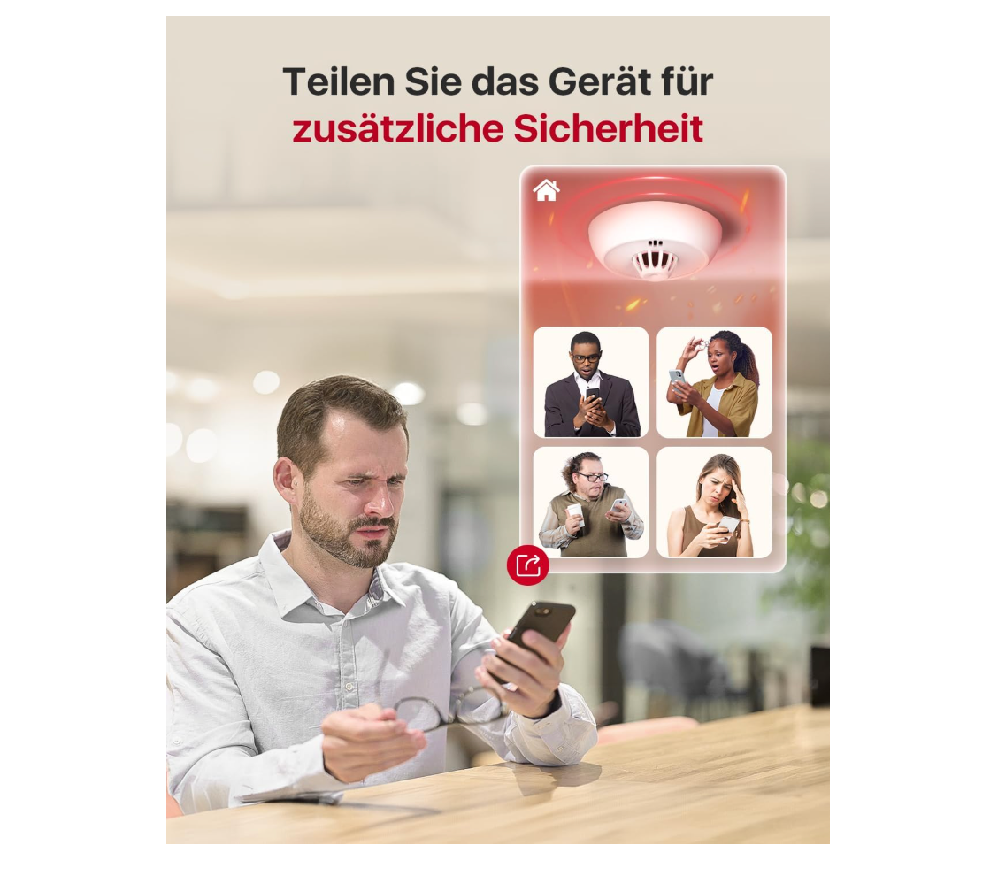 X-Sense XH02-M, Intelligenter WLAN-Hitzewarnmelder mit App-Anbindung und Funkvernetzung