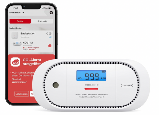 X-Sense XC01-M Kohlenmonoxidmelder – Smarter CO-Melder mit App-Benachrichtigung, TÜV-zertifiziert & CE-gekennzeichnet - GS Brandschutz