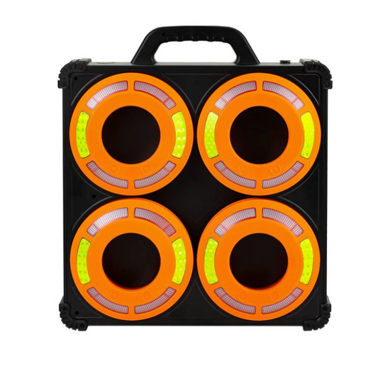 Dönges LED-360° Signalleuchten-Set für Verkehrsleitkegel im Koffer, Feuerwehr, Rettungsdienst, THW - GS Brandschutz