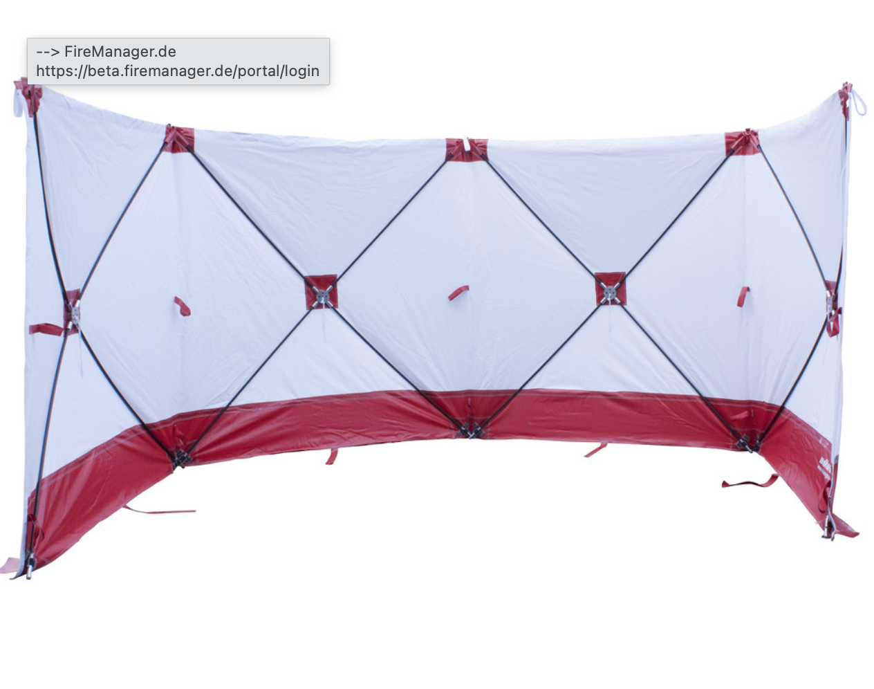 Dönges Sichtschutzwand, mobil, 180 x 720 cm - GS Brandschutz